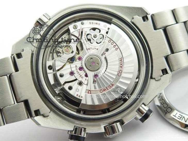 0412 Planet Ocean Master Chronometer Chrono SS OM 1:1 Best Edition Gray Dial On SS Bracelet A Reliable 8180